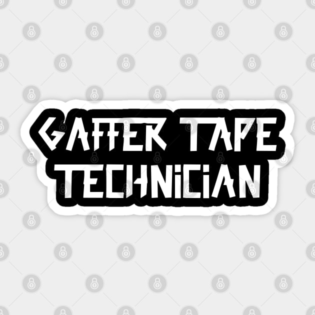 Gaffer tape technician White Tape Sticker by sapphire seaside studio